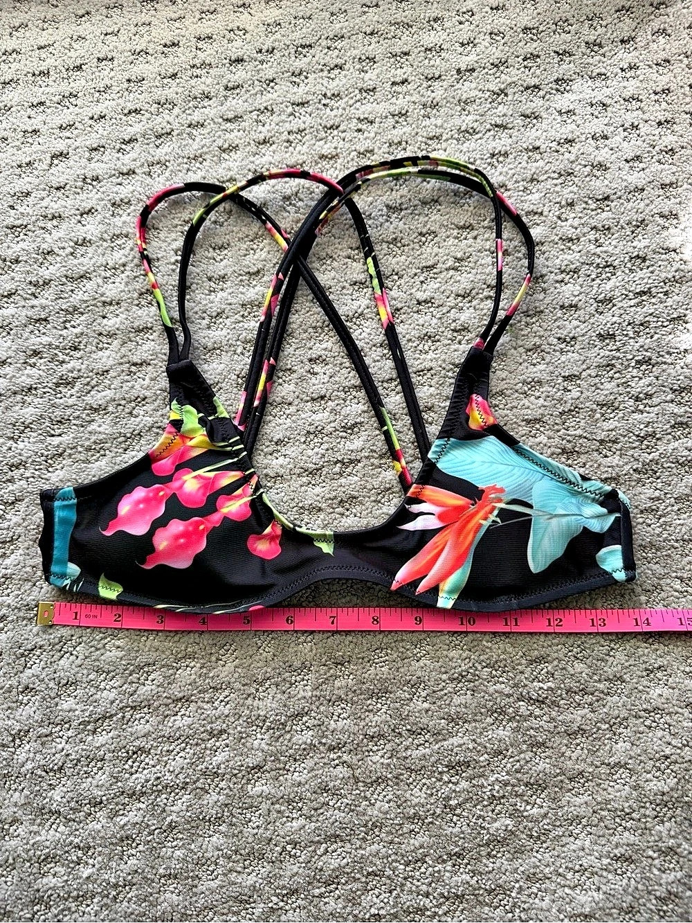 Floral Bikini Top Size Small